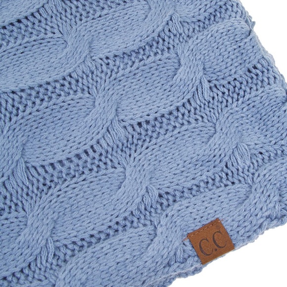 C.C 3pc Knit Warm Pom Beanie Gloves Scarves Set main image 4